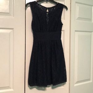 Navy Blue Lace Dress